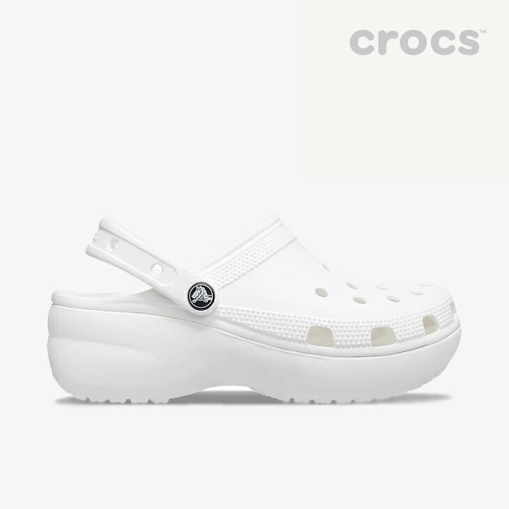 ・CROCS｜W Classic Platform Clog/ クロックス/クラシック プラットフォーム クロッグ/ホワイト #