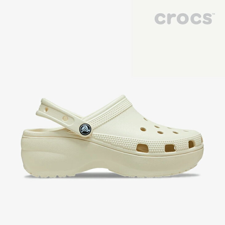 ・CROCS｜W Classic Platform Clog/ クロックス/クラシック プラットフォーム クロッグ/ボーンホワイト #