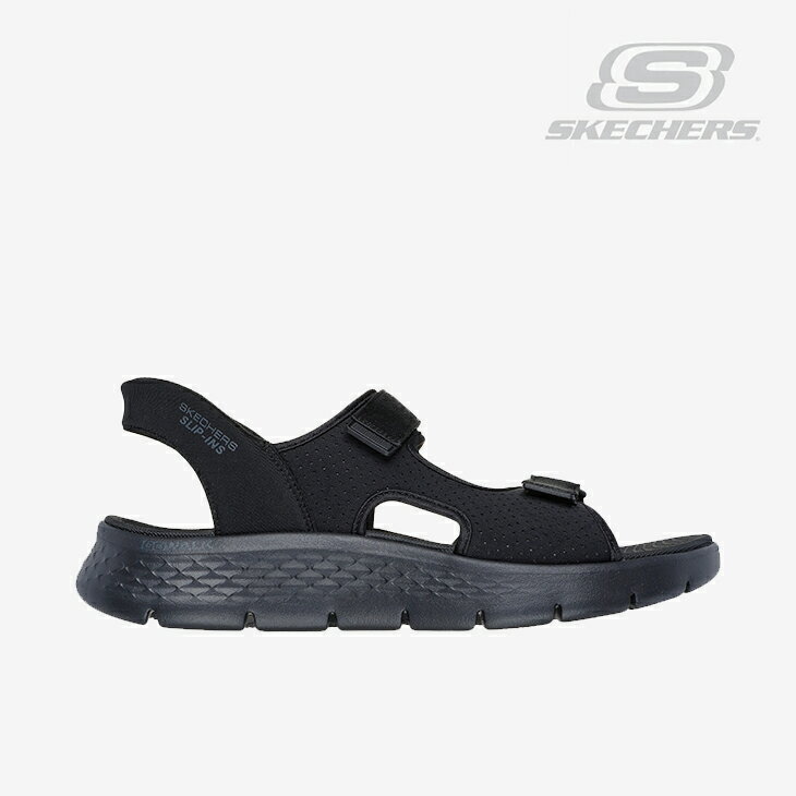 Rakuten - ・SKECHERS｜Slip-Ins Go Walk Flex Sandal Easy Entry/ スケッチャーズ/スリップインズ ゴーウォーク フレックス サンダル イージー エントリー/ブラックxライム #