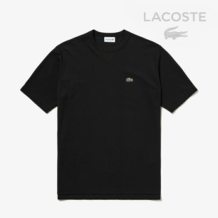Rakuten - ・LACOSTE｜L.12.12 Gusseted Pique SS T-Shirt/ ラコステ/L1212 ガセット ショートスリーブ ピケ Tシャツ/ブラック #