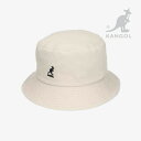 ・KANGOL｜Washed Bucket Hat/ カンゴール/ウォッシュド バケット ハット/カーキ #