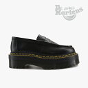 ・DR.MARTENS｜Penton Quad Double Stitch Paris/ ドクター マーチン/ペントン クワッド ダブルステッチ ローファー パリス レザー/ブラック #