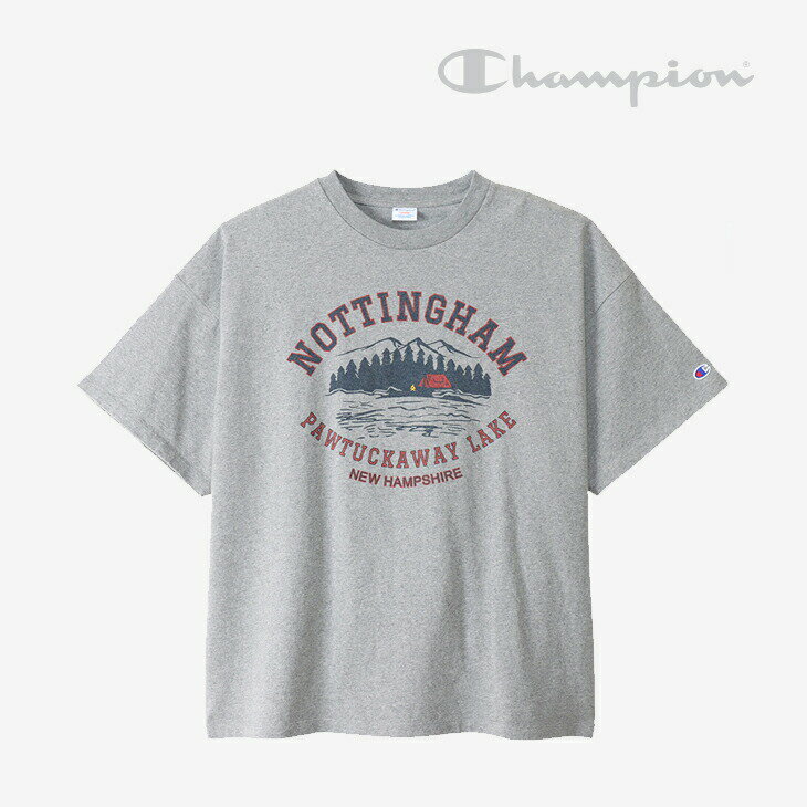 ＊CHAMPION｜Heavyweight USA Cotton SS T-Shirt Pawtuckaway Lake/ チャンピオン/ヘビーウェイト ショートスリーブ Tシャツ ポータッカウェイレイク/オックスフォードグレー #