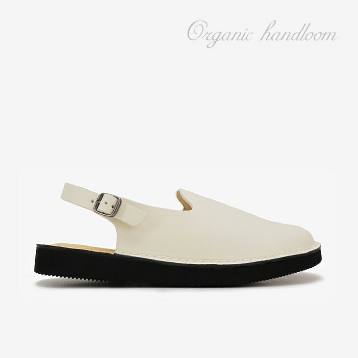 楽天GO ON・ORGANIC HANDLOOM｜Japan Made Meissen Clog Oil Leather/ オーガニックハンドルーム/ジャパン メイド マイセン クロッグ オイル レザー/オフホワイト #