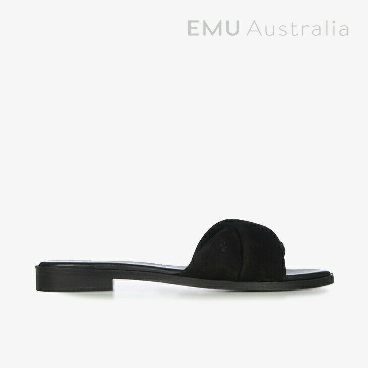Rakuten - ＊EMU｜W Wombeyan Leather Slide/ エミュー/ウォンベヤン レザー スライド/ブラック #