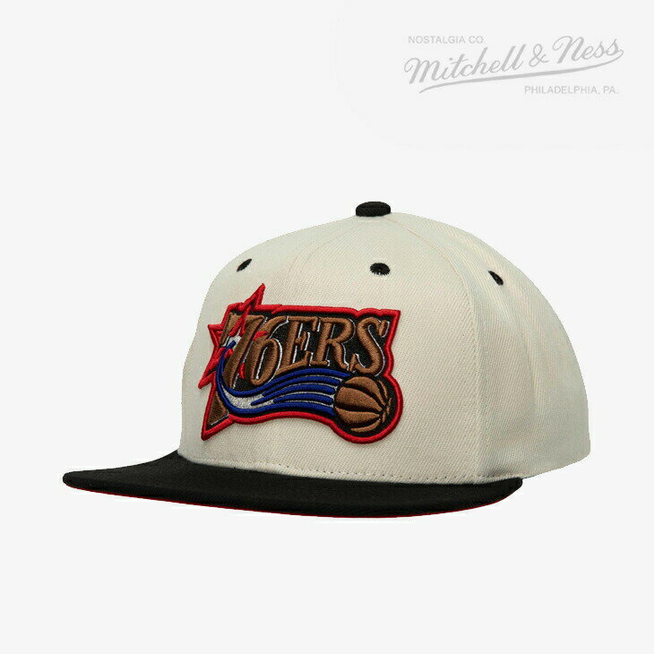 楽天GO ON・MITCHELL&NESS｜NBA Sail 2 Tone Snapback HWC 76ers/ ミッチェルアンドネス/セイル ツートーン スナップバック クラシック シクサーズ/オフホワイト #