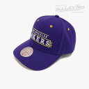 ・MITCHELL&NESS｜NBA Team Lofi Pro Snapback Lakers/ ミッチェルアンドネス/チーム ローファイ プロ スナップバック レイカーズ/パープル #