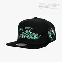 ・MITCHELL&NESS｜NBA Team Script 2.0 Snapback Celtics/ ミッチェルアンドネス/チーム スクリプト スナップバック セルティックス/ブラック #