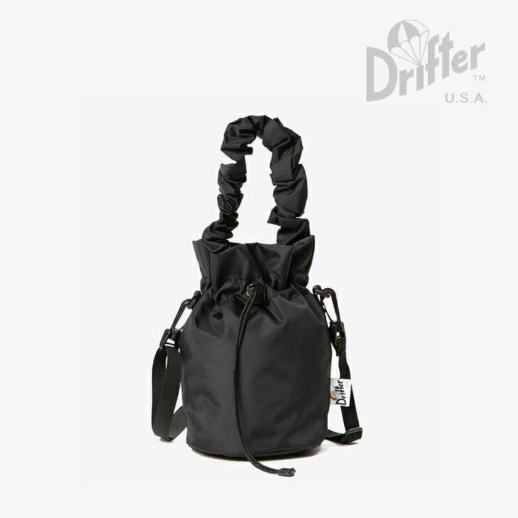 ・DRIFTER USA｜Gather Handle Pouch Shoulder Nylon/ ドリフター/ギャザー ハンドル ポーチ ショルダー ナイロン/ブラックx #