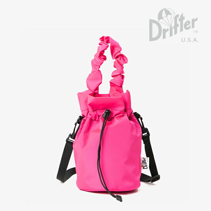 樂天商城 - ：DRIFTER USA｜Gather Handle Pouch Shoulder Nylon/ ドリフター/ギャザー ハンドル ポーチ ショルダー ナイロン/ピンクx #