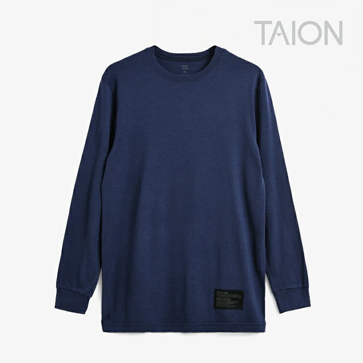 樂天商城 - ・TAION｜Underwear Merino Wool Long Sleeve T-Shirt/ タイオン/アンダーウェア メリノ ウール ロング スリーブ Tシャツ/ダークネイビー #