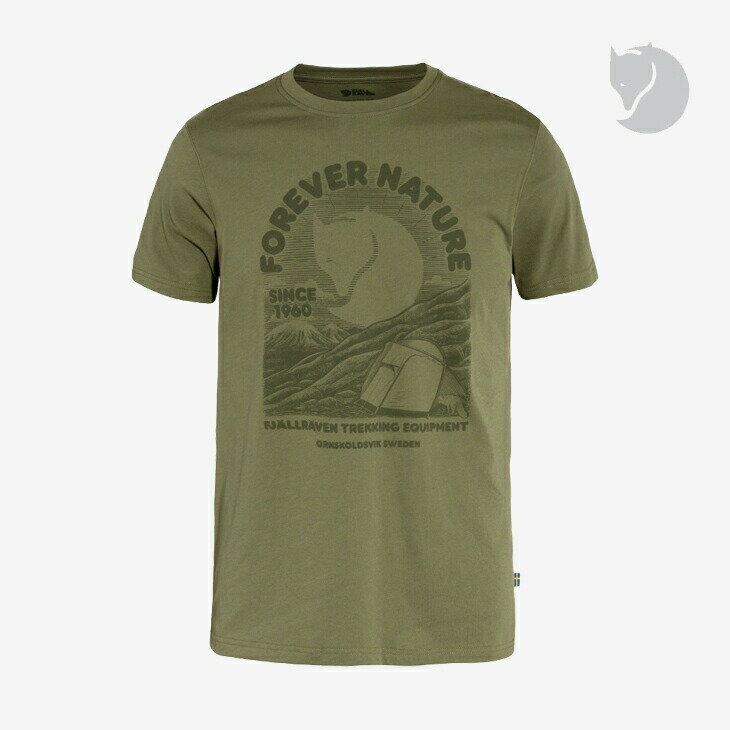 ・FJALLRAVEN｜Equipment T-Shirt Organic Cotton/ フェールラーベン/エキップメント Tシャツ オーガニック コットン ポリ/グリーン #
