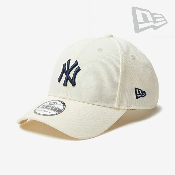 ＊NEW ERA｜9Forty Velcro Strap MLB Woven Label New York Yankees/ ニュー エラ/ナインフォーティ ベルクロ ストラップ ウーブン ラベル ニューヨーク ヤンキース/クロームxホワイト #