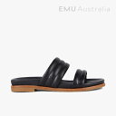 ・EMU|W Bondi Leather Low Profile Slide Sandal/ エミュー/ボンディー レザー ロープロファイル サンダル/ブラック #