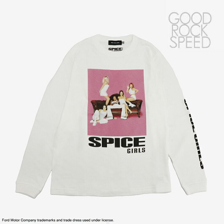 ＊GOOD ROCK SPEED｜Spice Girls Photo Art LS T-Shirt/ グッド ロック スピード/スパイス ガールズ フォト アート ロングスリーブ Tシャツ/ホワイト #