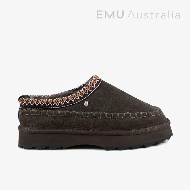 樂天商城 - ：EMU｜W Sharky Adventure Scuff Suede Sheepskin Liner/ エミュー/シャーキー アドベンチャー スカッフ/ダークオリーブ #