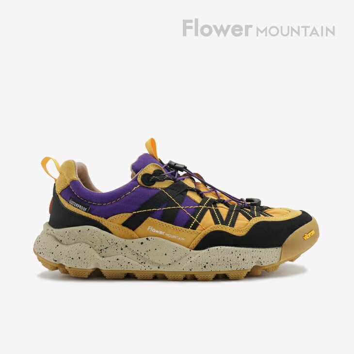 ・FLOWER MOUNTAIN｜Iwano 2 Waterproof Hydro Guard Vibram/ フラワー マウンテン/イワノ 2 ウォータープルーフ ハイドロ ガード ビブラム/イエローxパープル #