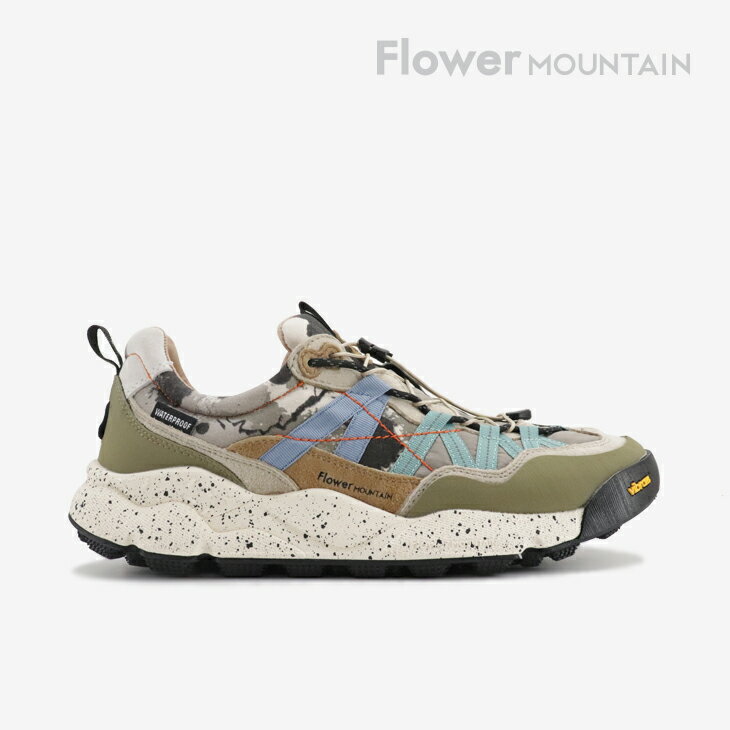 ・FLOWER MOUNTAIN｜Iwano 2 Waterproof Hydro Guard Vibram/ フラワー マウンテン/イワノ 2 ウォータープルーフ ハイドロ ガード ビブラム/アーミーグリーンxグレーコモ #