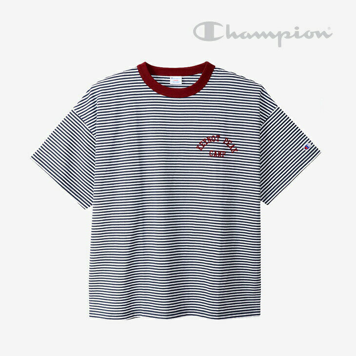 ＊CHAMPION｜SS Ringer Border T-Shirt Keynot Peak/ チャンピオン/ショートスリーブ リンガー ボーダー Tシャツ ケイノットピーク/ネイビー #