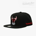 ・MITCHELL&NESS｜NBA Chain Stitch Fitted HWC Chicago Bulls/ ミッチェルアンドネス/チェーン ステッチ フィット シカゴ ブルズ/ブラック #