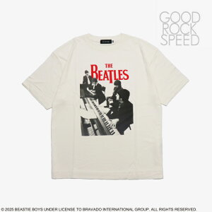 ・GOOD ROCK SPEED|The Beatles Logo & Photo SS T-Shirt/ グッド ロック スピード/ザ ビートルズ ロゴ アンド フォト Tシャツ ショートスリーブ/オフホワイト #