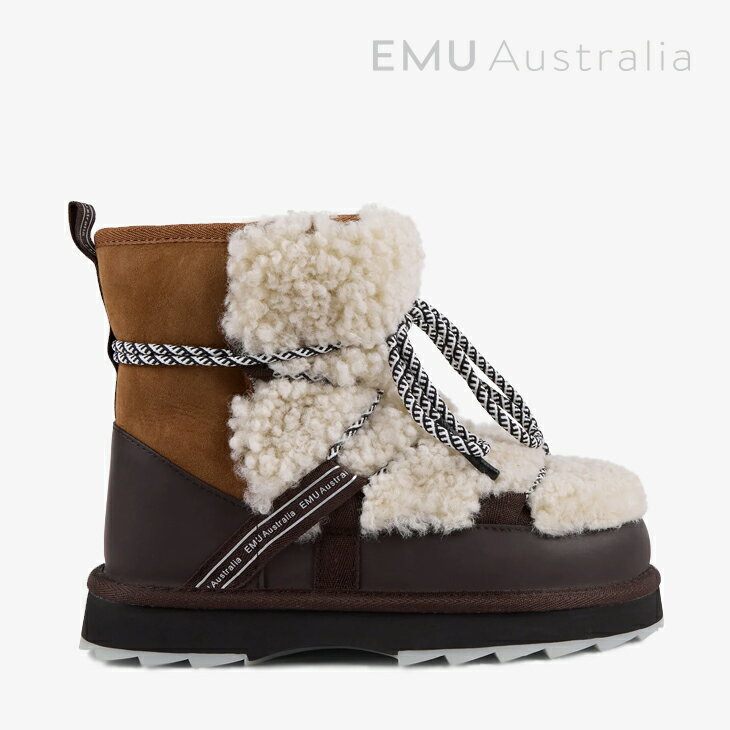 ・EMU｜W Blurred Teddy Sharky Sheepskin/ エミュー/ブルアード テディー シャーキー シープスキン ムートン/チェスナット #