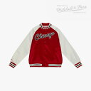 MITCHELL NESS｜Primetime Lightweight Satin Jacket Bulls/ ミッチェルアンドネス/プライムタイム ライトウェイト サテン ジャケット ブルズ/スカーレット