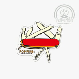 ・POPFIRE｜Outdoor Sticker - Goods/ ポップファイア/アウトドア ステッカー/Knife #ウシオダヒロアキ HIROAKI USHIODA
