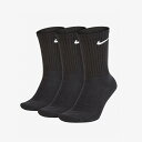 ・NIKE｜Everyday Cushioned Crew Socks/ ナイキ/ エブリデイ クッション クルー ソックス/ブラックxホワイト #