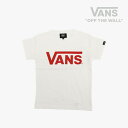 ＊VANS｜K Classic Logo SS T-Shirts - Wear/ ヴァンズ/クラシック ロゴ ショートスリーブ Tシャツ/WhitexRed #バンズ ティシャツ ロゴ シンプル