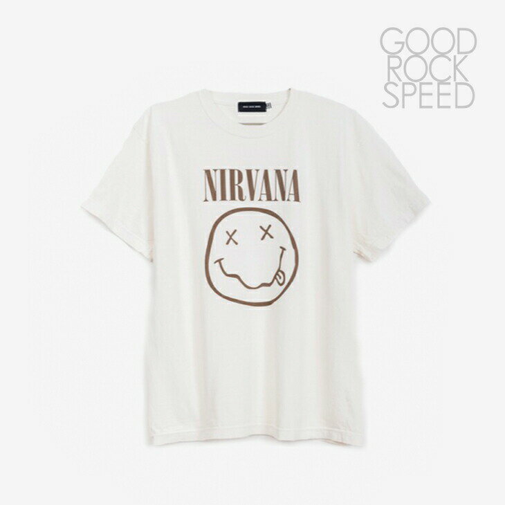 ＊GOOD ROCK SPEED｜Nirvana Smile T-Shirt/ グッド ロック スピード/ニルヴァーナ スマイル Tシャツ/オフホワイト