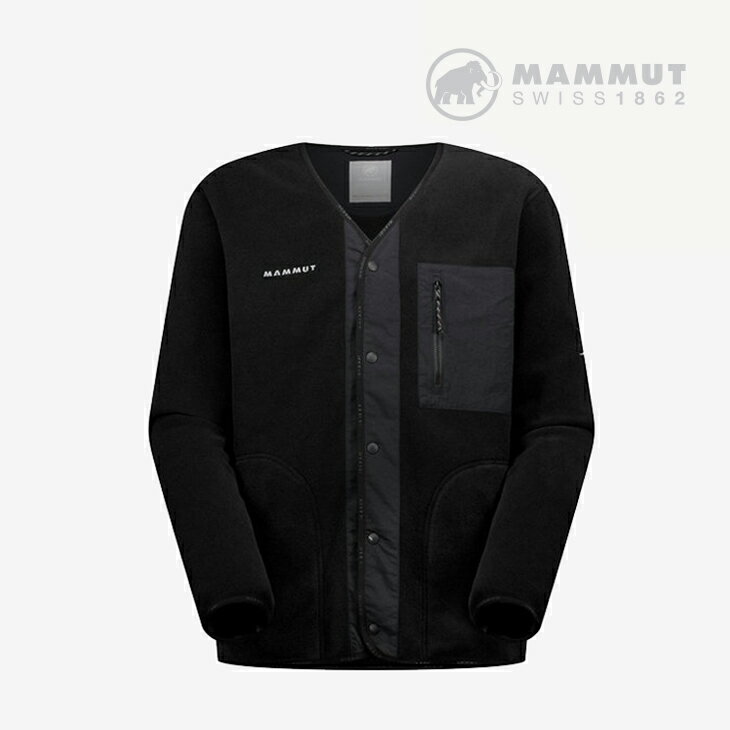 ＊MAMMUT｜Moon Stone Hybrid Mid Layer Cardigan AF Polartec Fleece/ マムート/ムーンストーン ハイブリッド ミッドレイヤー カーディガン アジアンフィット ポーラテックフリース/ブラック #