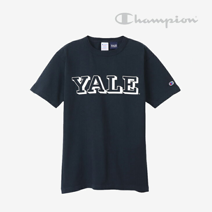 ＊CHAMPION｜T1011 SS T-Shirt Yale University/ チャンピオン/ショートスリーブ Tシャツ イェール/ネイビーxホワイト # 1