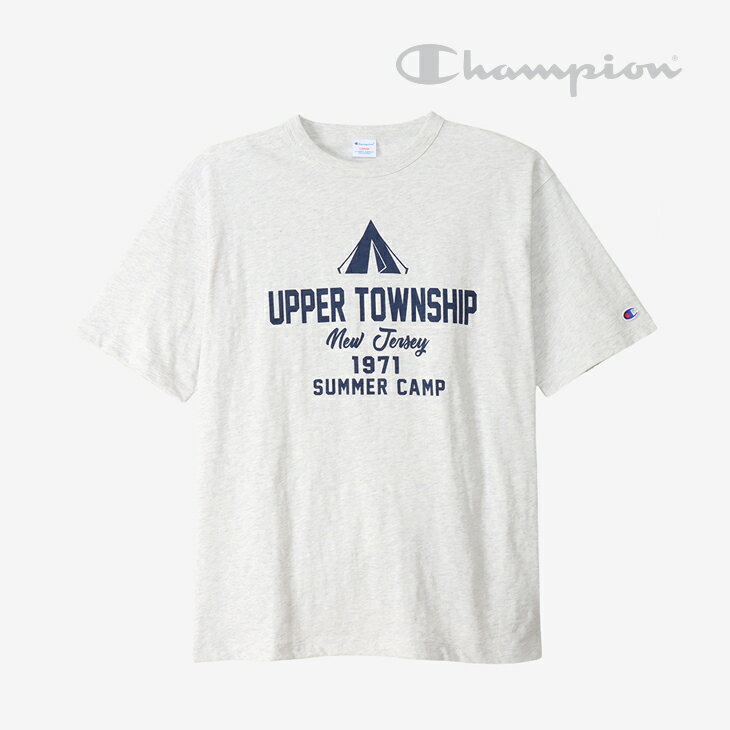 ＊CHAMPION｜US Cotton SS T-Shirt Upper Township/ チャンピオン/ショートスリーブ Tシャツ アッパータウンシップ/ライトグレー
