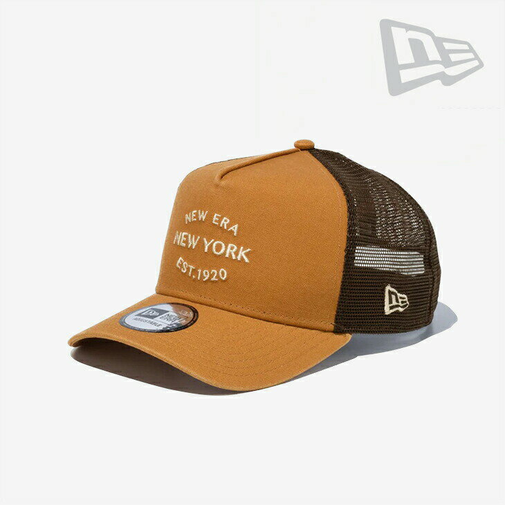 NEW ERA｜9Forty A-Frame Trucker Duck Canvas New York/ ニュー エラ/ナインフォーティ Aフレーム トラッカー ダック キャンバス ニュー ヨーク/ライトブロンズ