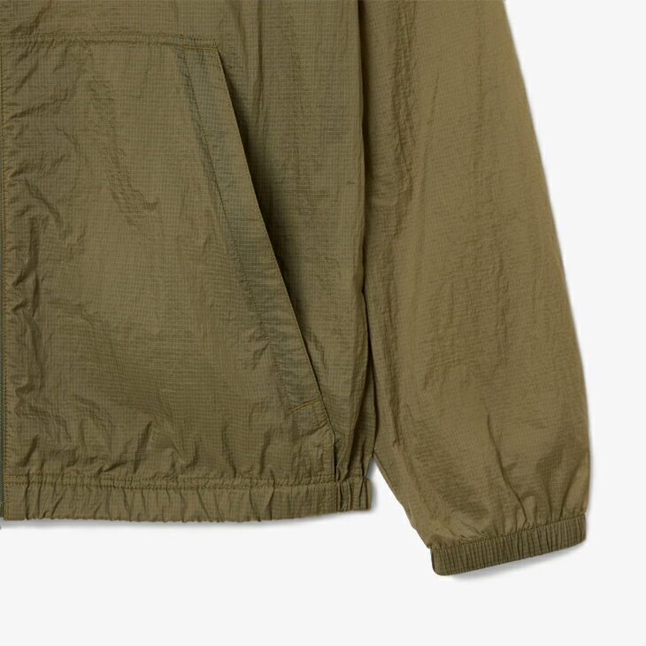 ・LACOSTE｜Washer Nylon Packable Hooded Jacket/ ラコステ/ワッシャー ナイロン パッカブル フード ジャケット/カーキ #