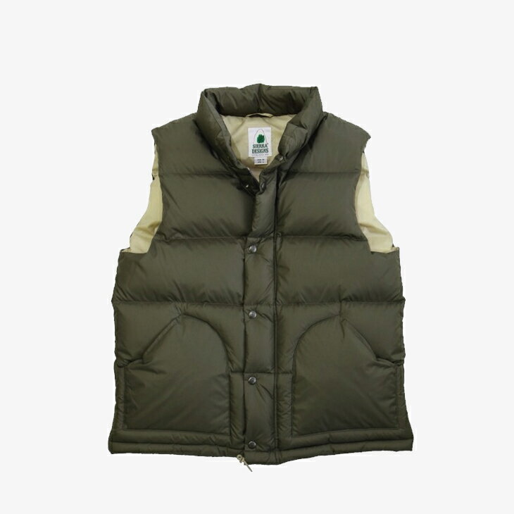 Zip Down Vest 821004: Olive