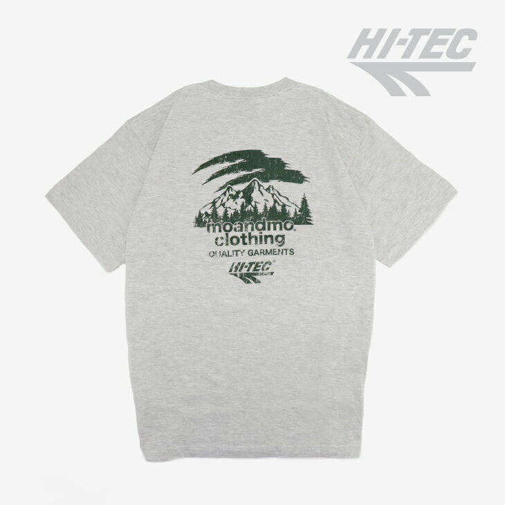 樂天商城 - ：HI-TEC｜xMoandmo Clothing Back Print T-Shirt/ ハイテック/モーアンドモー クロージング バック プリント Tシャツ/アッシュ #