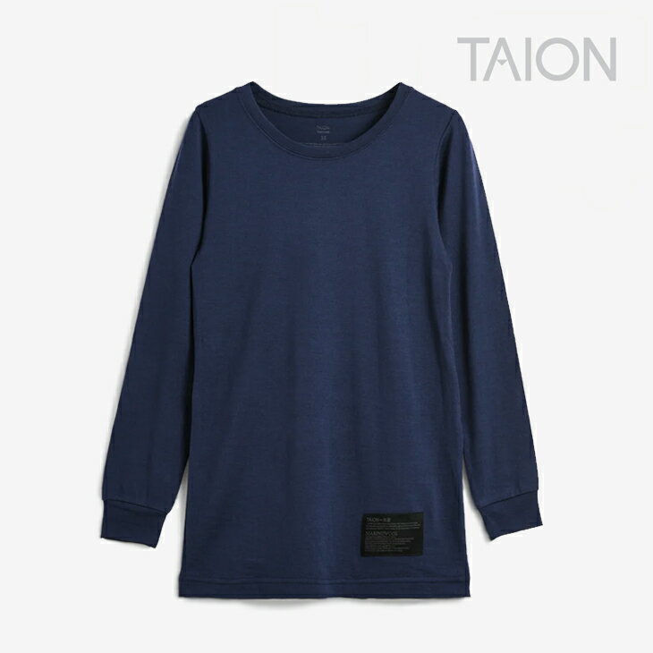 樂天商城 - ・TAION｜W Underwear Merino Wool Long Sleeve T-shirt/ タイオン/アンダーウェア メリノ ウール ロングスリーブ Tシャツ/ダークネイビー #