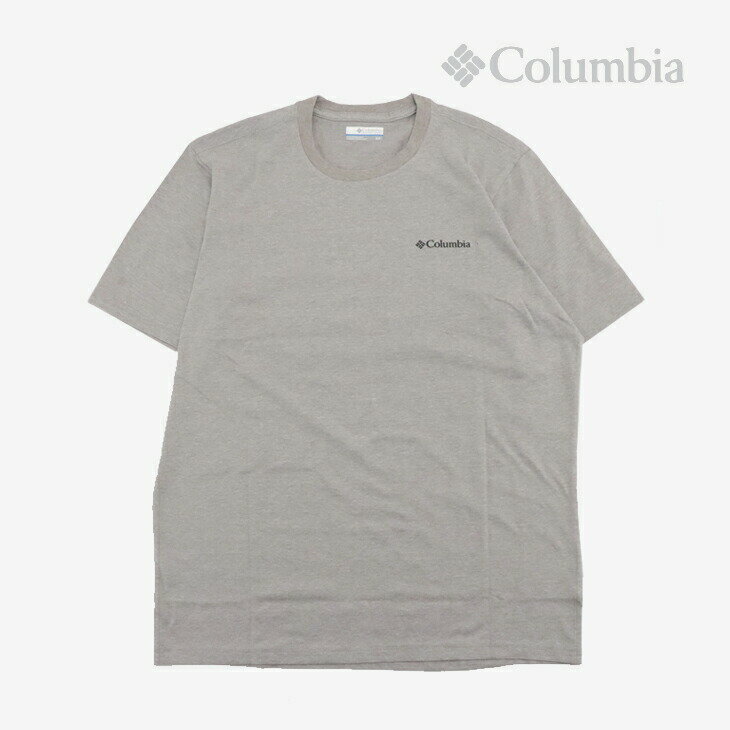 コロンビア Tシャツ メンズ ＊COLUMBIA｜Rockaway River Back Graphic SS T-Shirt/ コロンビア/ロックアウェイ リバー バック グラフィック ショートスリーブ Tシャツ/グレーヘザー #