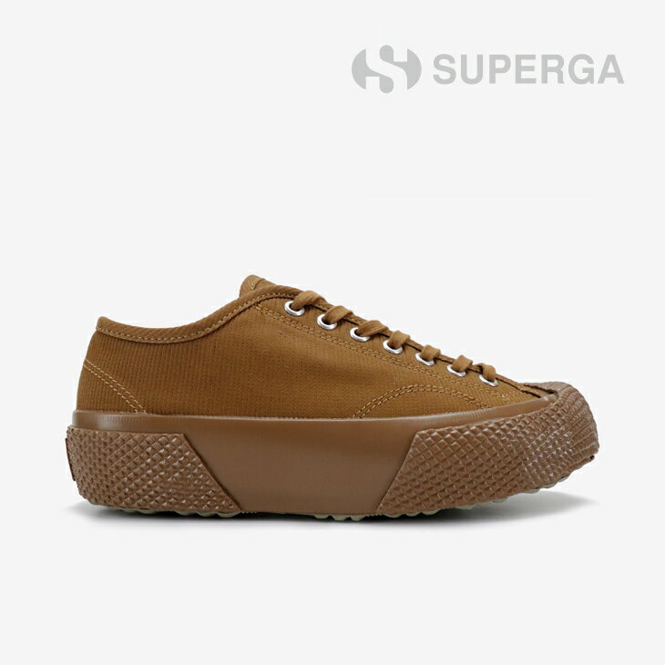 ・SUPERGA｜Artifact 2434 Military Deck Pique/ スペルガ/アーティファクト ワーク ミリタリー デッキ ピケ/キャラメル #