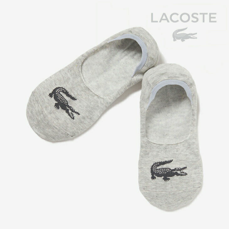 ラコステ 靴下 レディース ・LACOSTE｜W Croc Jacquard Ladies Foot Cover/ ラコステ/クロック ジャカード レディース フット カバー/ミディアムxグレー #