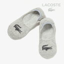 LACOSTE｜W Croc Jacquard Ladies Foot Cover/ ラコステ/クロック ジャカード レディース フット カバー/ミディアムxグレー