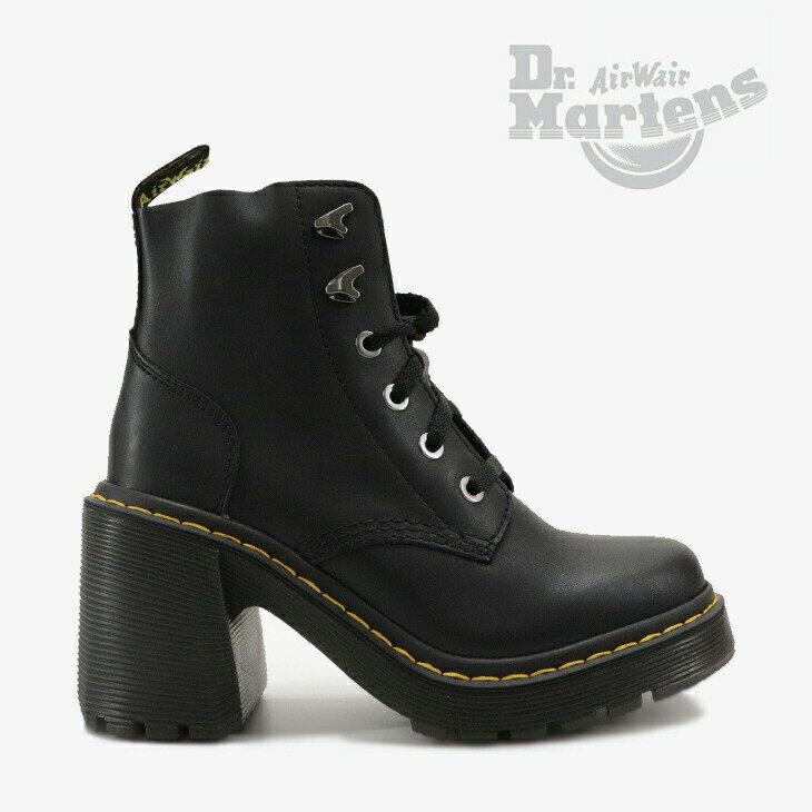 DR.MARTENS｜W Jesy 6-Tie Heelboot Sendal/ ドクター マーチン/ジェシー 6タイ ヒールブーツ センダル/ブラック