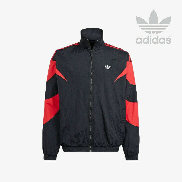 ADIDAS Originals｜Rekive Woven Track Jacket/ アディダス/ウーブン トラック ジャケット/ブラックxベタースカーレット