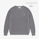 LACOSTE｜Heather Coloring Waffle Knit/ ラコステ/ヘザー カラーリング ワッフル ニット/グレー