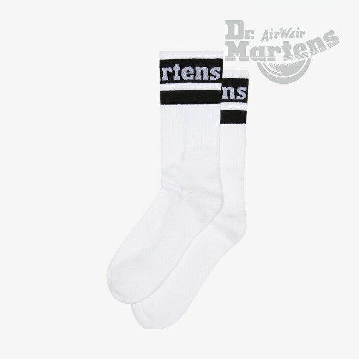 楽天GO ON・DR.MARTENS｜Athletic Logo Sock Organic Cotton Blend/ ドクター マーチン/アスレチック ロゴ ソックス オーガニックコットンブレンド/ホワイトxブラック #