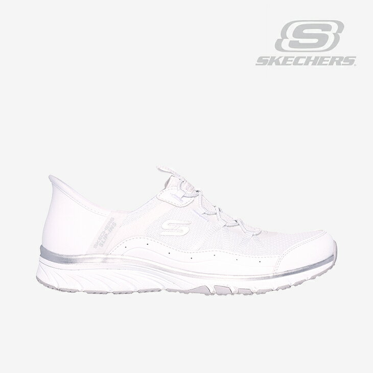 ・SKECHERS｜W Slip-Ins Gratis Sport Leisurely/ スケッチャーズ/スリップインズ グラティス スポート レイジュアリー/ホワイトシルバー #