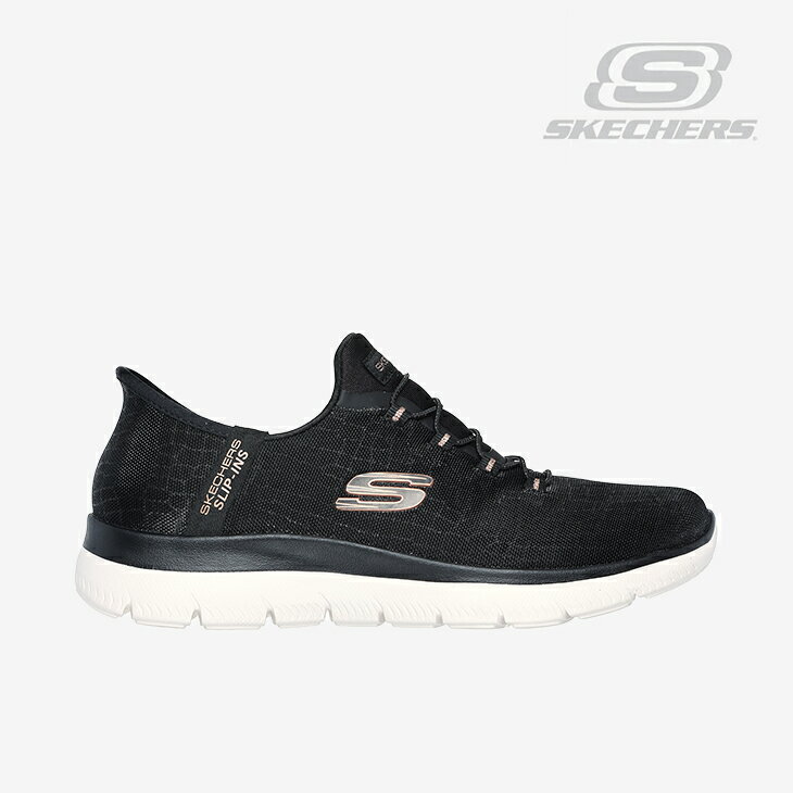 ・SKECHERS｜W Slip-Ins Summits Classy Night/ スケッチャーズ/スリップインズ サミッツ クラッシー ナイト/ブラックxローズゴールド #