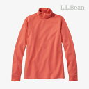 ・L.L.BEAN｜W Interlock Knit Turtleneck Long-Sleeve/ エルエルビーン/インターロック ニット タートルネック ロングスリーブ インナー/サンリットコーラル #